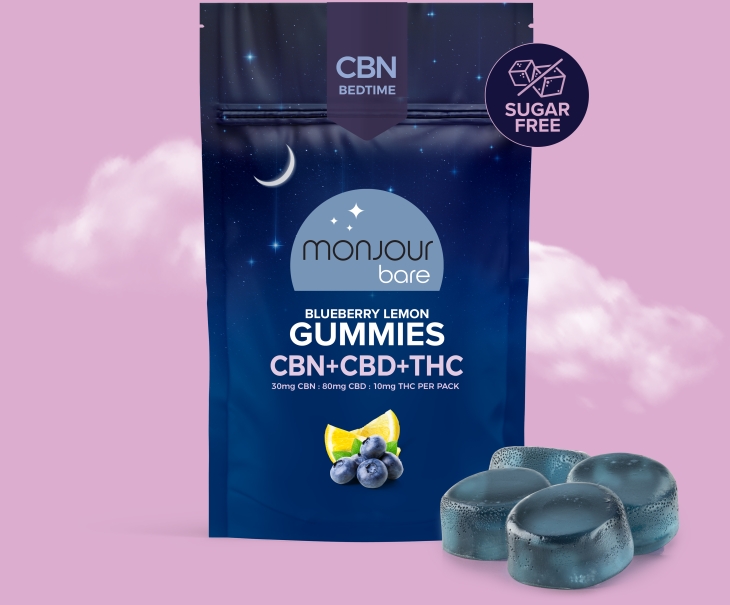 monjour bare sugar free CBN and CBD gummies for sleep