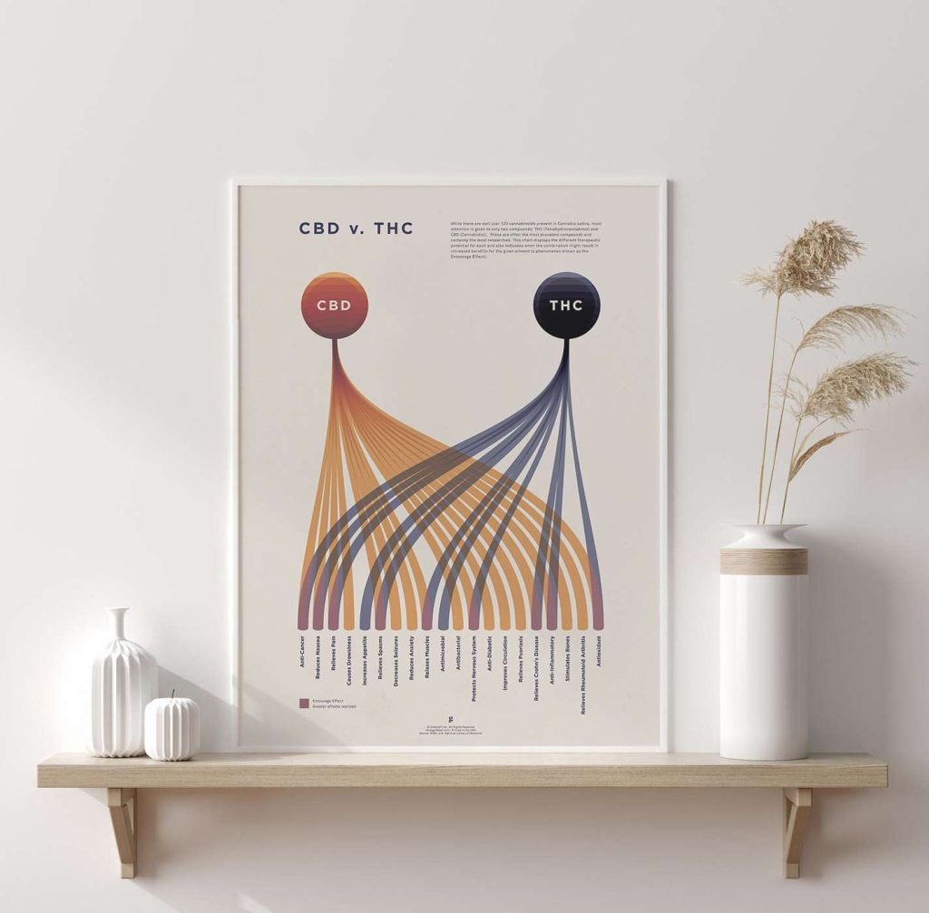 Medical marijuana charts what is CBD vs THC by Goldleaf