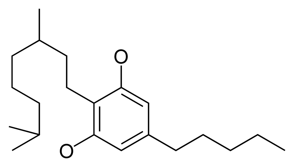 chemical structure of the CBG cannabinoids